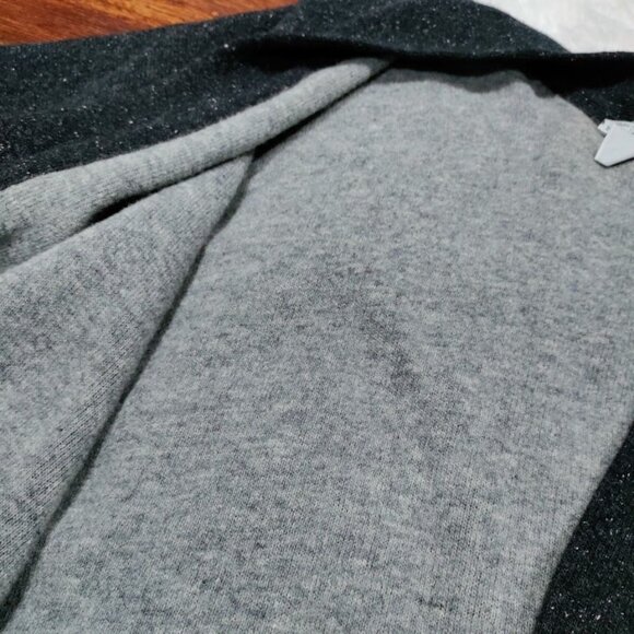 Bloomingdales Italian Wool Blend Poncho In Gray Black With Angora Silk - Picture 6 of 9